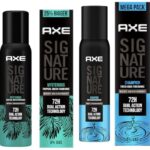 Axe Signature Champion Long Lasting No Gas Body Deodorant For Men 200 ml & Axe Signature Mysterious No Gas Deodorant Bodyspray For Men 154 ml Combo