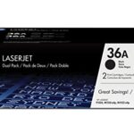 HP 36A Black Original Laserjet Toner Cartridge (Dual Pack)