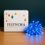 Festivora 35 Feet 8mm Big Size LED Pixel String Lights | Super Bright High-Intensity Plug-in String Lights for Home & Outdoor Decor | Blue Color Lights for Diwali & Festivals (Pack of 1)