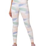 CULTSPORT AbsoluteFit Brushstroke Yoga Tights | Anti-Chafing | Workout Tights for Women| 4-Way Stretch | Squat-Proof | Gym Tights for Women | Gym Wear | Sports Leggings (CS601500XS_Pink_XS)