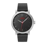 HUGO Leather Boss Analog Black Dial Men’s Watch-1530115