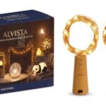 ALVISTA Premium Bottle Lights with Cork, Mini Copper Wire, 24 LED Battery Operated String Decorative 200cm Fairy Light DIY Festive Decor for Diwali Wedding Party Decoration – Pack of 2 (Warm White)