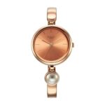 Titan Raga Power Pearls Quartz Analog Rose Gold Dial Metal Strap with Pearl Watch for Women-NS2720WM01F