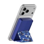 URBN 10000 mAh Stand Magsafe Power Bank with Foldable Stand | 15W Fast Wireless Charging |Strong Magnetic Hold | Type C Input/Output | Pass Through Charging | MagTag Ring Included | (Blue Camo)