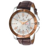 SWISSTONE Analog Men’s Watch (Silver Dial Brown Colored Strap)