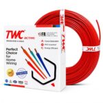 TWC Active Red 2.5 SQMM 180 METER | Copper Wire | HRFR (Heat Resistant Flame Retardant) Lead-Free Cable | Low Smoke Halogen-Free Wire for Home & Industrial Electrical Wiring