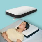 CareFoam Orthopedic Memory Foam Pillow for Comfortable Sleep, Neck & Shoulder Pain Relief with Removable Zipper White Jacquard Cover 20 x 13 x 4 Inch Pack of 1