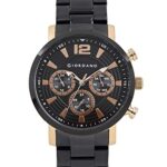 Giordano AW22 Collection Analog Watch for Men Stylish Metal Strap|Multifuntion Mechanism GZ-50025-33, Black Band