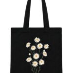 Tote Bag for women | Tote bag for college girls | Handbags Latest | Black Canvas Tote Bag with Floral Print