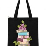 Tote Bag for women | Tote bag for college girls | Handbags Latest | Black Canvas Tote Bag with Floral Print