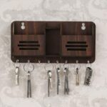 Khushansh Crafts Wood Key Holder (8 Hooks, Multicolor)_3line 2box sk