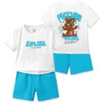 Mightpride® Boy’s 100% Pure Cotton Premium Printed Tshirt and Shorts Set (Pack of 1)