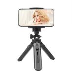 Pora’s Mobile Tripod Stand | Portable Handheld Tripod for Camera/Cell Phone | Tabletop Mini Tripod with Universal Phone Clip Extendable Tripod