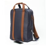 Hoi Polloi Stanly Laptop Backpack, Office Work Bag for Men & Women, Up to 16 Inch Laptop, Water Resistant Nylon & PU, Business Travel Backpack with 13 Inch Tablet Compartment, 13.8L