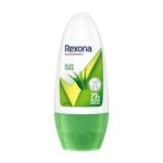 Rexona Aloe Vera Underarm Roll on Deodorant for Women, Antiperspirant, Removes Odour, Keeps Skin Fresh & Clean, Alcohol Free, Friendly, 50 ml