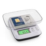 Gripit Jewellery Weighing Scale 1000g x 0.01g – High Precision Digital Gold Weight Machine Not for Commercial Use Stainless Steel Platform (White)