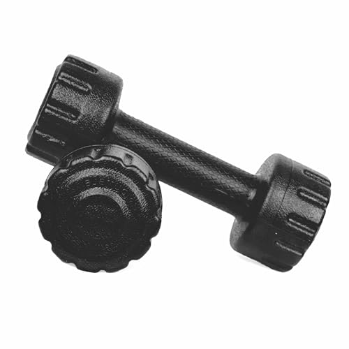 ARTINO 1 Kg Pair PVC Dumbbells Set For Home Gym, Exercise & Fitness Dumbbell (Black) Fixed Weight Dumbbell (1kg X 2Pc)