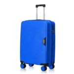 HRX Parabola Cabin Size Haileys Black Polypropylene Hard Shell Suitcase – Premium Travel Trolley Bag with 8 Spinner Wheels, Number Lock & Water Resistant Body