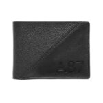 Aeropostale Men’s SLIMFOLD Wallet Tucson – Black | Pebbled Leather | Formal & Minimalist Carry | Ideal for Gifting