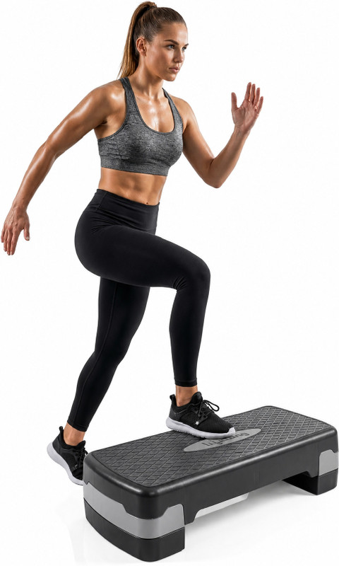 Lifelong LLAS04 Stepper for Exercise at Home – Anti-skid Aerobic Stepper(Grey)