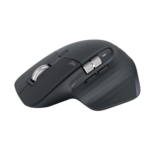 Logitech MX Master 3S Bluetooth Edition Wireless Mouse, No USB Receiver – Ultra-Fast Scrolling, Ergo, 8K DPI, Track on Glass, Quiet Clicks, Works with Apple Mac, Windows PC, Linux, Chrome – Graphite