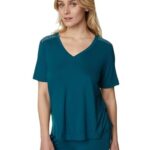 Marks & Spencer Body Soft™ Lace Detail Pyjama Top Dark Teal