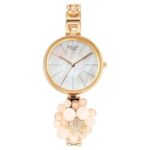 Titan Raga Delight Quartz Analog Mother of Pearl Dial Rose Gold Metal Strap Watch for Women – NT95200WM01