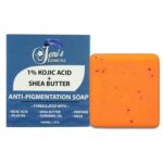 1% Kojic Acid Scrub Treatment Soap (1 Pcs) with Alpha Arbutin, Lactic Acid & Niacinamide | For Pigmentation, Dark Spots, Tan Removal & Brightens Underarms | Unisex Whitening Soap – 100g
