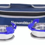 Signora Ware 350Ml+350Ml All Steel Midday Lunch Box with Bag, Food Grade BPA Free, Leak Proof and Air Tight Stainless Steel Containers, Compact and Sleek Tiffin Box (Set of 2 Violet)