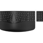 HP 960 Ergonomic Wireless Keyboard/Multi-Device/Soft Touch Palm Rest/Bluetooth/Swift Pair/OS Auto-Detection/Negative tilt/Split keyframe/Separate numpad
