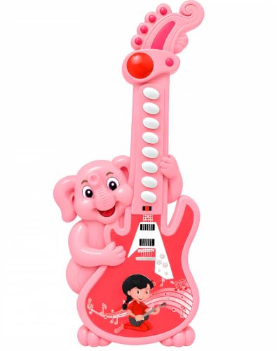 Mommers Kidi Star Rockstar Press and Play Musical Guitar Toy with 8 Keys (1-3Year Old) I Toddlers Babies Girls, Boys I 2-in-1 Piano Combined I Montessori Musical Toy for Fast and Fun Learning for Kids