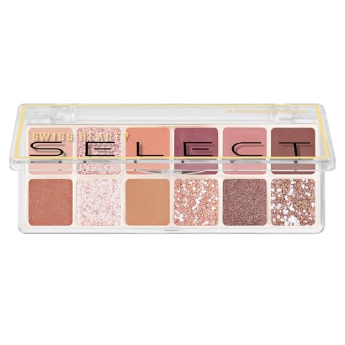Swiss Beauty Select 12 shades Eyeshadow Palette | Mattes + Shimmers + Metallics | Shade – Slow Days, 10gm | 1 Count
