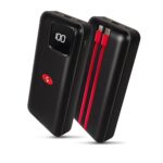 Eveready Ultima Power Bank PB11 with Built-in-Cables 20,000 mAh, 22.5W Fast Charging, Multiple Ports & Universal Compatibility, TypeC Input & Output, Digital Battery Indicator, Overcharging Protection