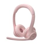 Logitech Zone 300 Wireless Bluetooth Headset with Noise-Cancelling Microphone, Compatible with Windows, Mac, Chrome, Linux, iOS, iPadOS, Android – Rose