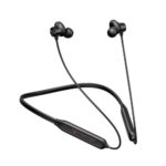Salpido NB03 Bluetooth Neckband Earphones with 12mm Dynamic Bass Driver, Bluetooth 5.4, 45ms Low Latency Gaming Mode, Type-C Charging, Magnetic Earbuds with Mic for Calls and Music, Black