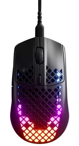 SteelSeries Aerox 3 – Super Light Gaming Mouse – 8,500 CPI TrueMove Core Optical Sensor – Ultra-Lightweight Water Resistant Design – Universal USB-C connectivity, Black