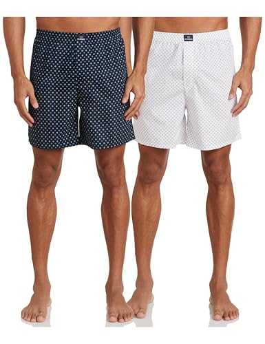 Amazon Brand – Symbol Men’s Printed Cotton Boxers – Pack of 2 (Symbxrpo2-76_Multicolour-Large)