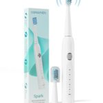 Caresmith SPARK New Rechargeable Electric Toothbrush For Adults | 2 Brush Heads | 5 Operational Modes (White, 1)