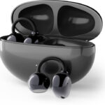 PTron Bassbuds Verse Earclips w/ 50Hrs Playtime, HD Mic & AI-ENC, Custom EQ, BTv6.0 Bluetooth(Jet Black, True Wireless)