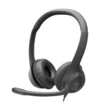 Logitech H390 Type-C Wired Headset for PC/Laptop, Stereo Headphones with Noise Cancelling Microphone, USB-C, in-Line Controls, Works with Chromebook – Graphite