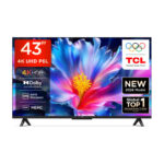 TCL P6L 108 cm (43 inch) Ultra HD (4K) LED Smart Google TV 2026 Edition with MEMC Dolby Vision-Atmos AipQ Processor Game Master HVA Panel & Metallic Bezel-Less(43P6L)
