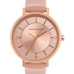 French Connection Leather Analog Rose Gold Dial Women’s Watch-Fcn00010A