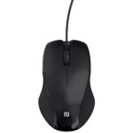 Portronics Toad 101 Wired Optical Mouse with 1200 DPI, Plug & Play, Hi-Optical Tracking, 1.25M Cable Length, 30Lakhs Click Life(Black)