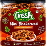 Fresh Fiesta Mini Bhakarwadi | Crispy & Spicy Maharashtrian Snack | Authentic Traditional Bhakarwadi(500 g)