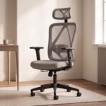 DROGO Ergonaut Ergonomic Office Chair for Work from Home | Computer Chair with 2D Headrest, Armrests & Adjustable Lumbar Support | Breathable Mesh with 120° Recline, 1-Year Warranty (Grey & Grey)