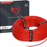 AKIA KABLES 2.5 sqmm 90m Copper Electrical Wire & Cables FR PVC 2.5 sq/mm Red 90 m Wire(Red)