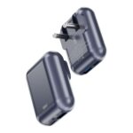 GM G+ 33W Spyder GaN Charger | Foldable Indian Pin | Travel Friendly | Type-C & USB-A Port | Advanced Protection for iPhone, Samsung, Pixel Series, Tablets, Macbook M1 |1 Year Warranty (Midnight Blue)