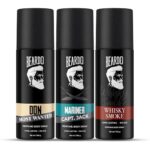 Beardo Don, Mariner Captain Jack & Whisky Smoke Body Spray Set for Men | Deodorant Perfume Body Spray | Citrus, Aqua & Woody Fragrances | 120ml x 3