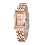 Daniel Hechter Paris Solferino Collection Stylish Analog Watch for Women with Rectangular Dial, Roman Accents, Stainless Steel Strap & Water Resistant – DHW2010
