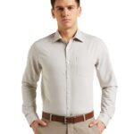 Amazon Brand – Symbol Men’s Slim Fit Formal Shirt (FAF-01_Mid Grey_46)
